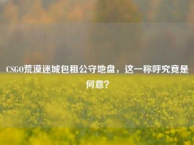 CSGO荒漠迷城包租公守地盘，这一称呼究竟是何意？