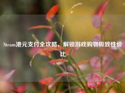 Steam港元支付全攻略，解锁游戏购物极致性价比