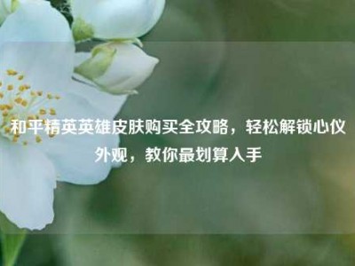 和平精英英雄皮肤购买全攻略，轻松解锁心仪外观，教你最划算入手