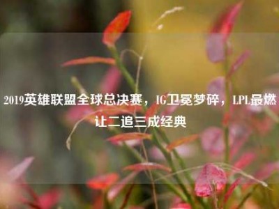 2019英雄联盟全球总决赛，IG卫冕梦碎，LPL最燃让二追三成经典