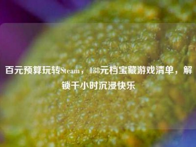 百元预算玩转Steam，138元档宝藏游戏清单，解锁千小时沉浸快乐