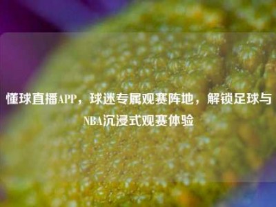 懂球直播APP，球迷专属观赛阵地，解锁足球与NBA沉浸式观赛体验