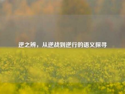 逆之辨，从逆战到逆行的语义探寻