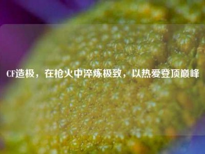 CF造极，在枪火中淬炼极致，以热爱登顶巅峰