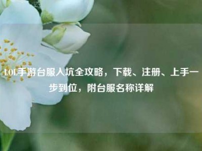 LOL手游台服入坑全攻略，下载、注册、上手一步到位，附台服名称详解