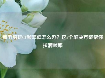新电脑玩CF帧率低怎么办？这5个解决方案帮你拉满帧率