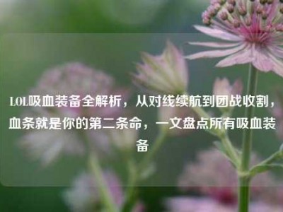 LOL吸血装备全解析，从对线续航到团战收割，血条就是你的第二条命，一文盘点所有吸血装备