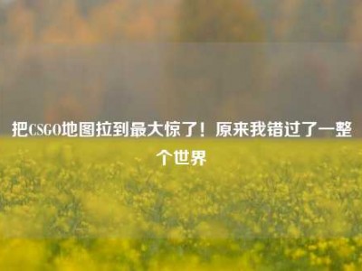 把CSGO地图拉到最大惊了！原来我错过了一整个世界