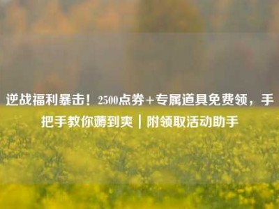 逆战福利暴击！2500点券+专属道具免费领，手把手教你薅到爽｜附领取活动助手