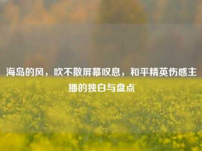 海岛的风，吹不散屏幕叹息，和平精英伤感主播的独白与盘点