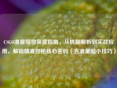 CSGO准星缩放深度指南，从机制解析到实战应用，解锁精准控枪核心密码（含准星缩小技巧）