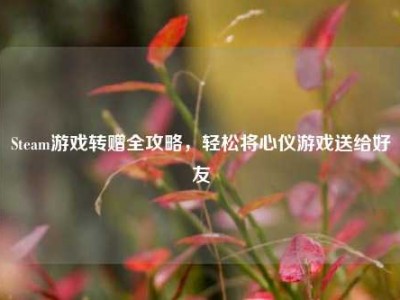 Steam游戏转赠全攻略，轻松将心仪游戏送给好友