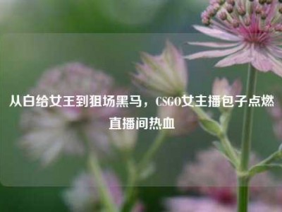 从白给女王到狙场黑马，CSGO女主播包子点燃直播间热血