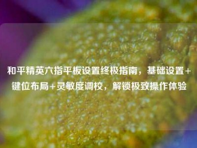 和平精英六指平板设置终极指南，基础设置+键位布局+灵敏度调校，解锁极致操作体验