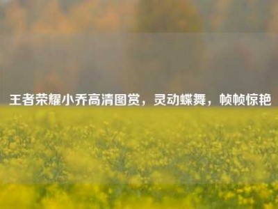 王者荣耀小乔高清图赏，灵动蝶舞，帧帧惊艳