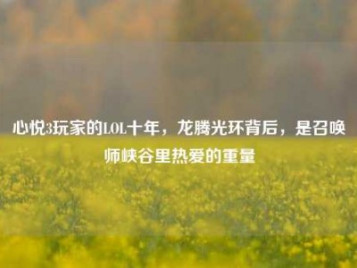 心悦3玩家的LOL十年，龙腾光环背后，是召唤师峡谷里热爱的重量