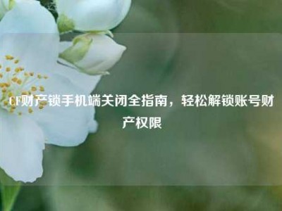 CF财产锁手机端关闭全指南，轻松解锁账号财产权限