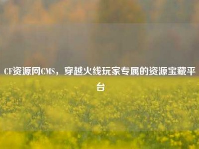 CF资源网CMS，穿越火线玩家专属的资源宝藏平台