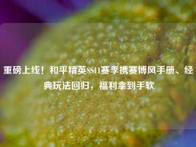 重磅上线！和平精英SS11赛季携赛博风手册、经典玩法回归，福利拿到手软
