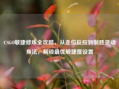CSGO敏捷修炼全攻略，从走位反应到制胜灵动身法，解锁最优敏捷度设置