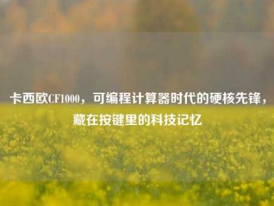 卡西欧CF1000，可编程计算器时代的硬核先锋，藏在按键里的科技记忆