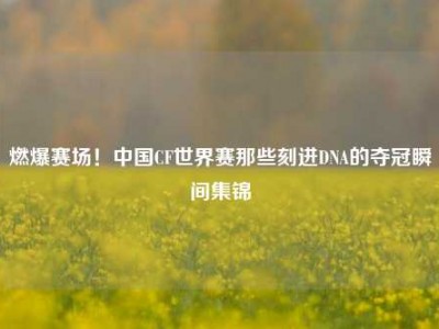 燃爆赛场！中国CF世界赛那些刻进DNA的夺冠瞬间集锦