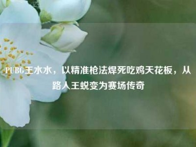 PUBG王水水，以精准枪法焊死吃鸡天花板，从路人王蜕变为赛场传奇