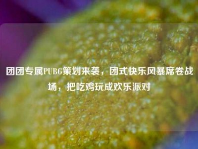 团团专属PUBG策划来袭，团式快乐风暴席卷战场，把吃鸡玩成欢乐派对