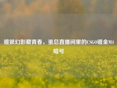 镀银幻影藏青春，蛋总直播间里的CSGO镀金M4暗号