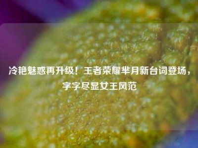 冷艳魅惑再升级！王者荣耀芈月新台词登场，字字尽显女王风范