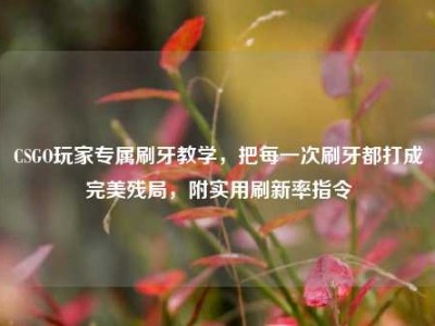 CSGO玩家专属刷牙教学，把每一次刷牙都打成完美残局，附实用刷新率指令