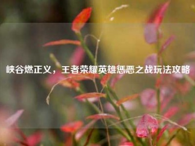 峡谷燃正义，王者荣耀英雄惩恶之战玩法攻略