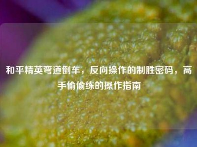 和平精英弯道倒车，反向操作的制胜密码，高手偷偷练的操作指南