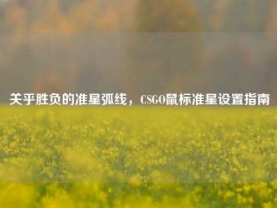 关乎胜负的准星弧线，CSGO鼠标准星设置指南