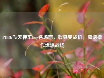 PUBG飞天神车bug名场面，载具变战机，离谱操作燃爆战场
