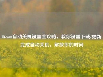 Steam自动关机设置全攻略，教你设置下载/更新完成自动关机，解放你的时间