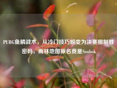 PUBG鱼鳞战术，从冷门技巧蜕变为决赛圈制胜密码，雨林地图原名竟是Sanhok