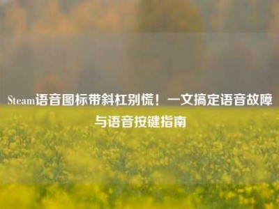Steam语音图标带斜杠别慌！一文搞定语音故障与语音按键指南