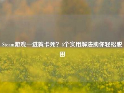 Steam游戏一进就卡死？6个实用解法助你轻松脱困