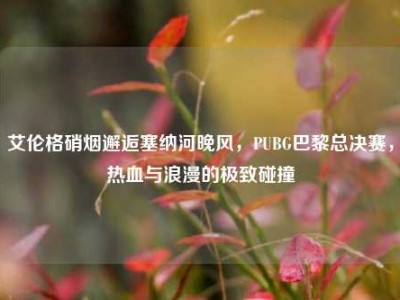 艾伦格硝烟邂逅塞纳河晚风，PUBG巴黎总决赛，热血与浪漫的极致碰撞