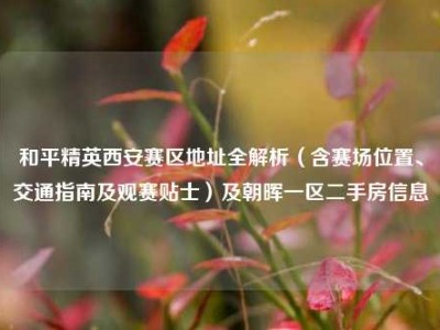 和平精英西安赛区地址全解析（含赛场位置、交通指南及观赛贴士）及朝晖一区二手房信息