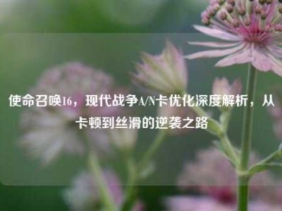 使命召唤16，现代战争A/N卡优化深度解析，从卡顿到丝滑的逆袭之路