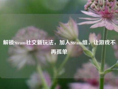解锁Steam社交新玩法，加入Steam组，让游戏不再孤单