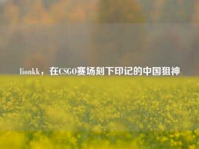 lionkk，在CSGO赛场刻下印记的中国狙神