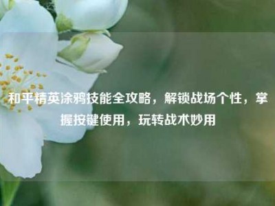 和平精英涂鸦技能全攻略，解锁战场个性，掌握按键使用，玩转战术妙用
