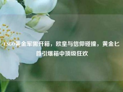 CSGO黄金军需开箱，欧皇与信仰碰撞，黄金匕首引爆箱中顶级狂欢
