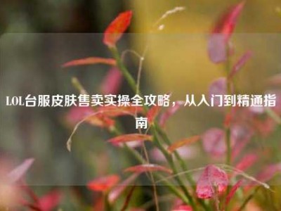 LOL台服皮肤售卖实操全攻略，从入门到精通指南
