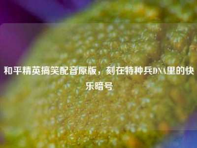 和平精英搞笑配音原版，刻在特种兵DNA里的快乐暗号