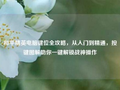 和平精英电脑键位全攻略，从入门到精通，按键图解助你一键解锁战神操作