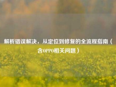 解析错误解决，从定位到修复的全流程指南（含OPPO相关问题）